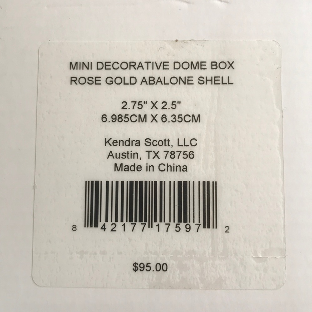 Kendra Scott Mini Rose Gold Dome Box Abalone Shell - Picture 8 of 8
